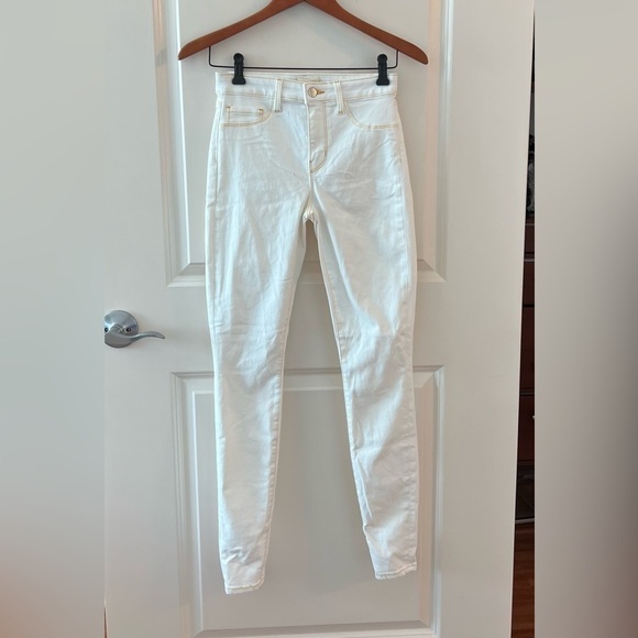 L'Agence Marguerite High Rise Skinny NWT Jeans Blanc White Sunset Gold Wash - Picture 2 of 16